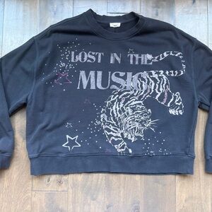 Pilcro “Lost In the Music” Crewneck Sweatshirt